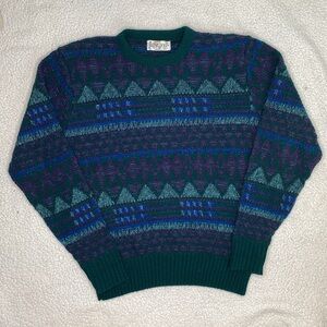 Vintage Jantzen Fair Isle Knitted Sweater: Size Medium